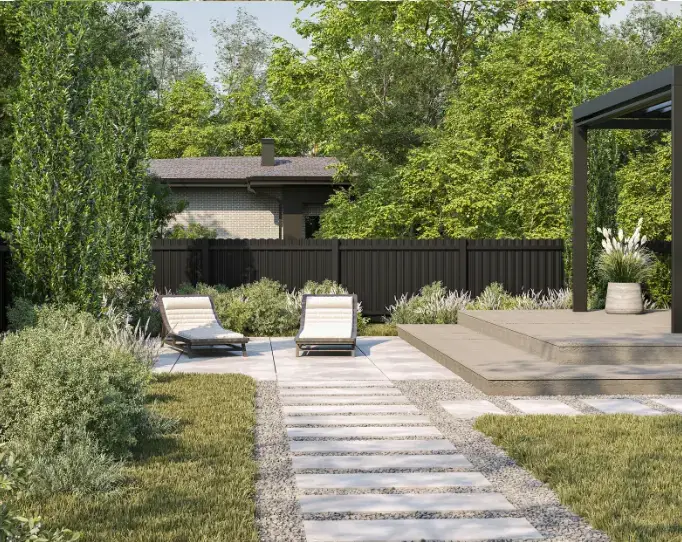 Carmichael aluminum fence installation for security and open views