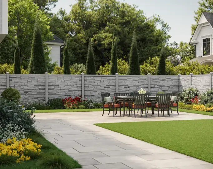 Sacramento SimTek fence installation with durable privacy design